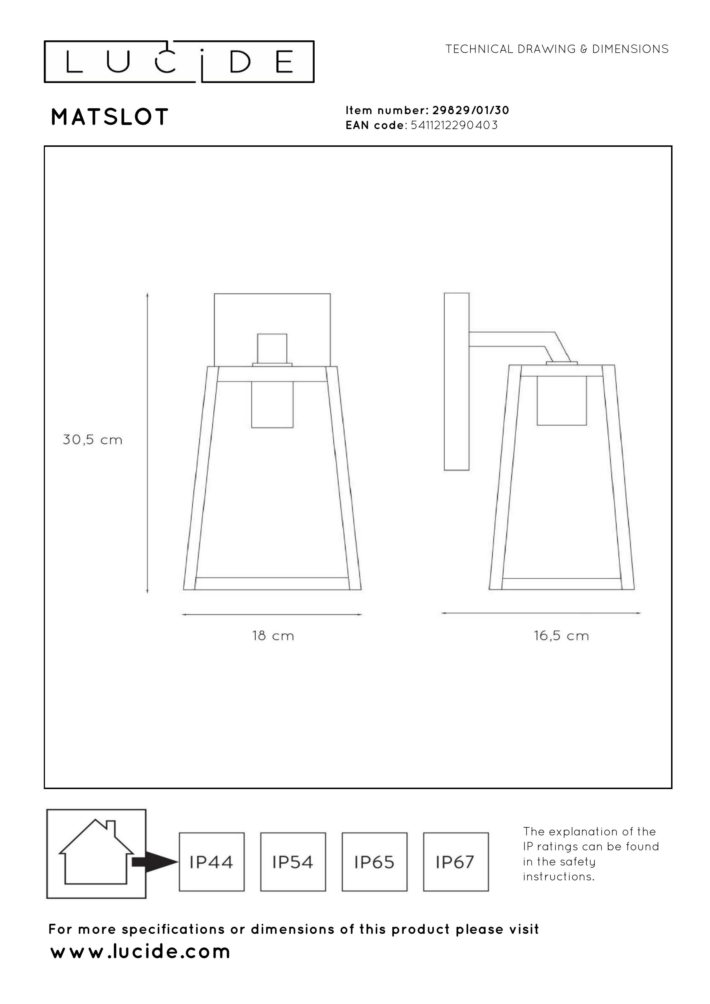Matslot outdoor clearance wall lantern